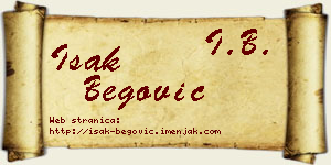 Isak Begović vizit kartica